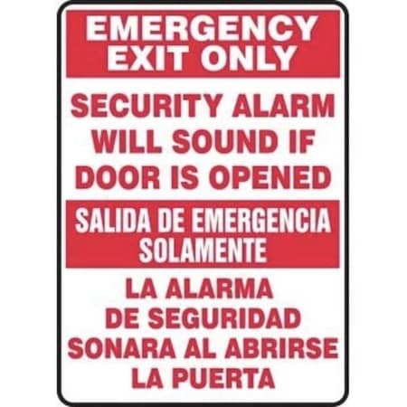 Accuform Exit Sign, Adhesive Dura-Poly, 10 in W, 14 in H SBMEXT566XV